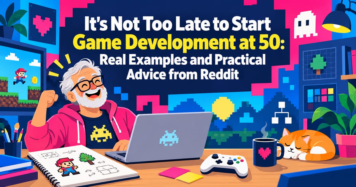 It’s Not Too Late to Start Game Development at 50: Real Reddit Stories and Practical Advice