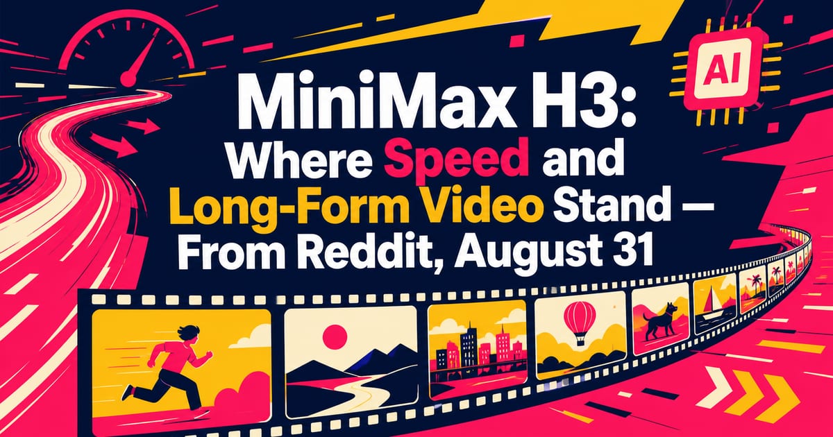 MiniMax H3: Where Speed and Longer Video Generation Stand—From Reddit on August 31