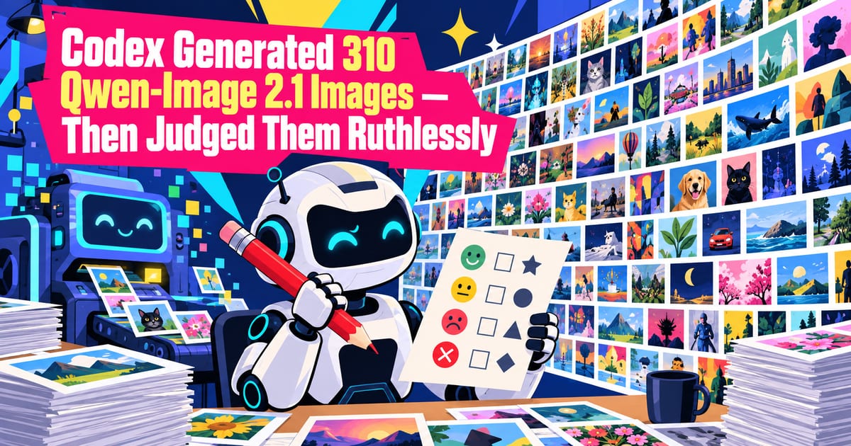 I Had Codex Generate 310 Images with the Buzzworthy Qwen-Image 2.1—and Review Them Ruthlessly