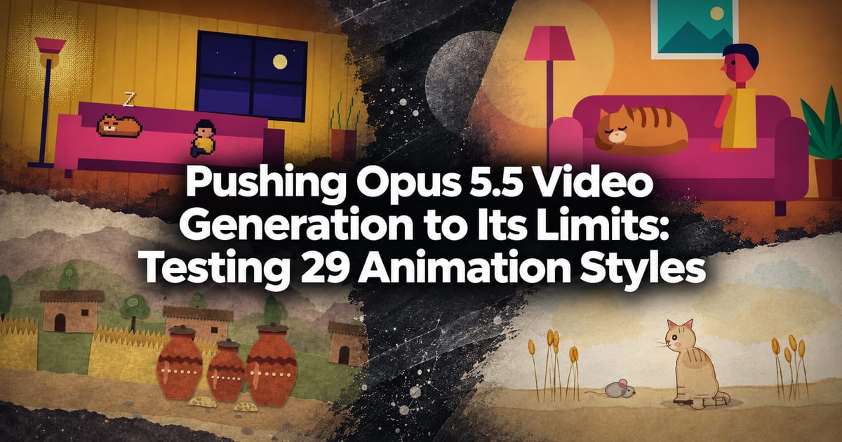 Pushing the Limits of Video Generation with Opus 5.5—Testing 29 Animation Styles at Once