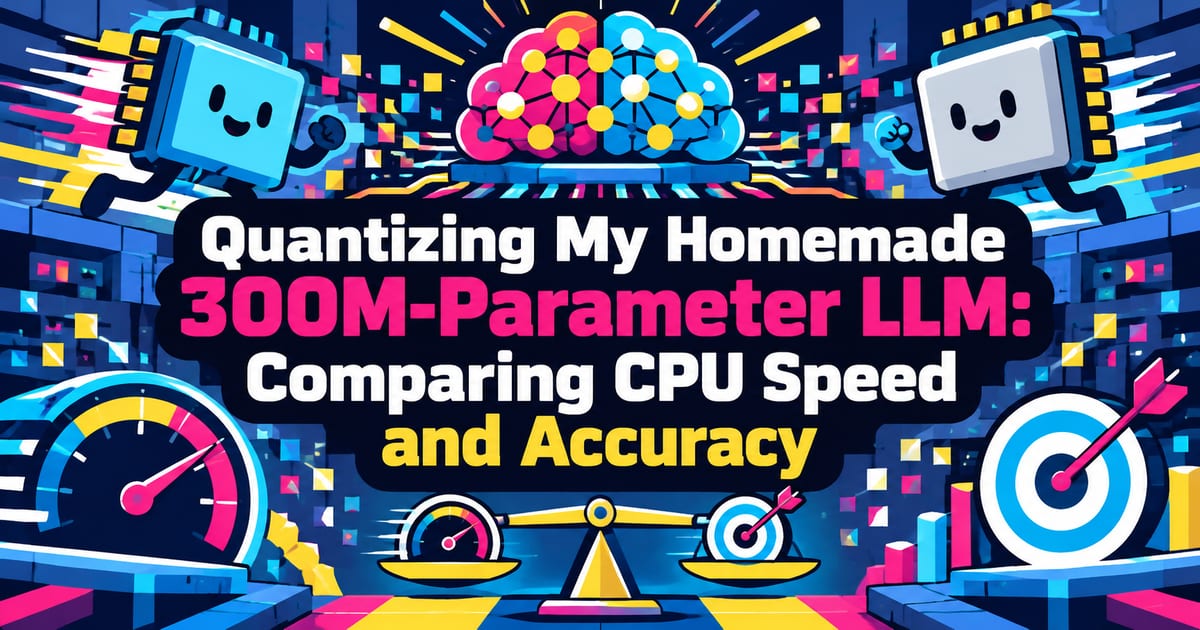 I Quantized My 300M-Parameter LLM and Compared CPU Speed and Accuracy