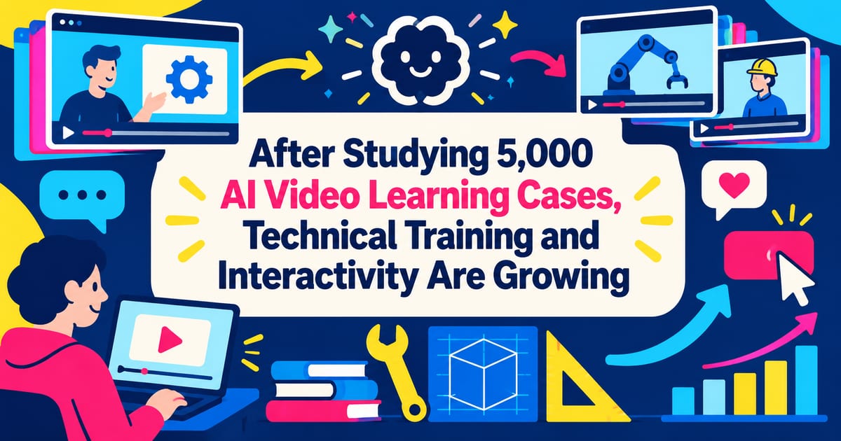 A Review of 5,000 AI-Powered Video Learning Examples Found Growth in Technical Training and Interactivity