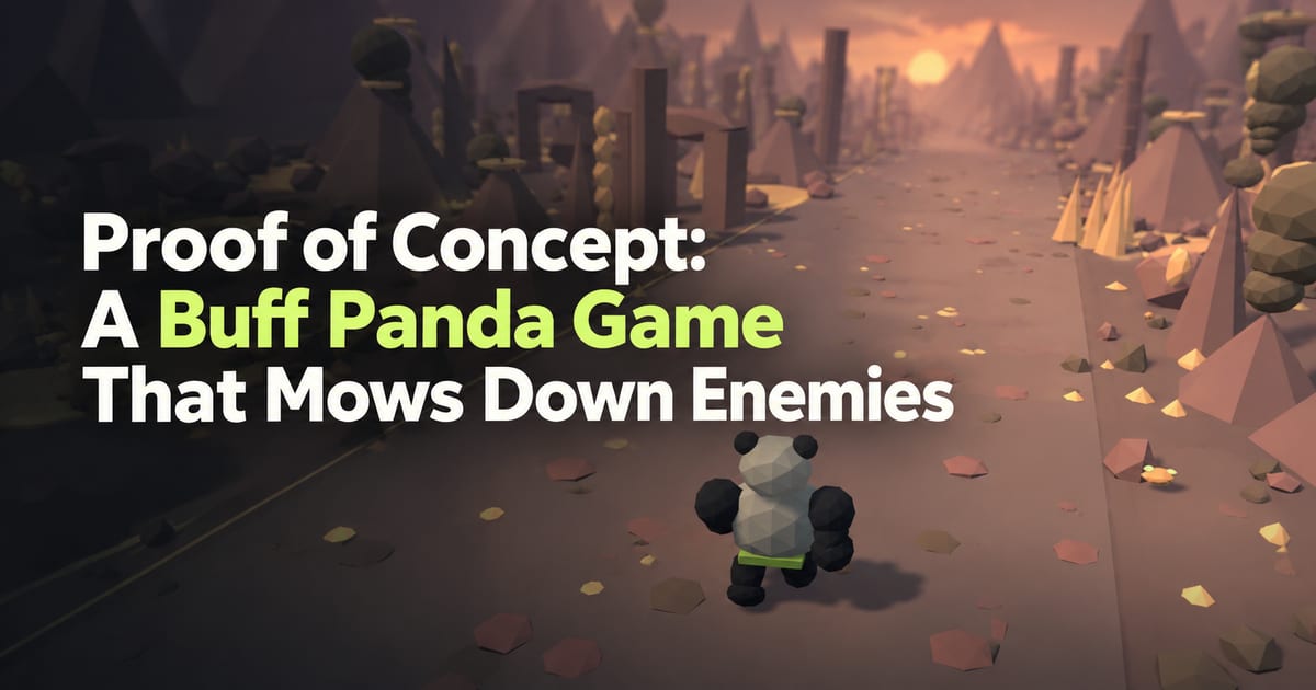 PoC for a Game Where a Buff Panda Mows Down Enemies
